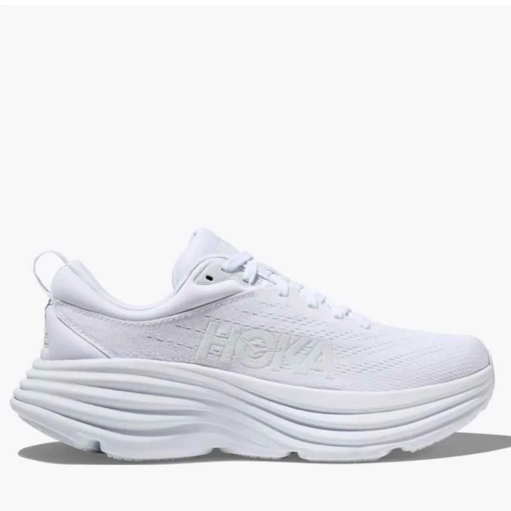 Hoka Bondi 8 White Running Sneakers Women’s 10 - Picture 12 of 13